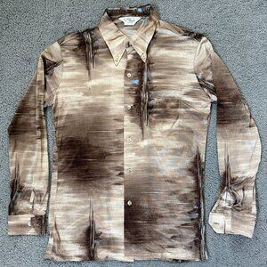 Vintage 1970's Dino Orsini California Men's Disco Era Shirt - Sz. L - Excel.Cond